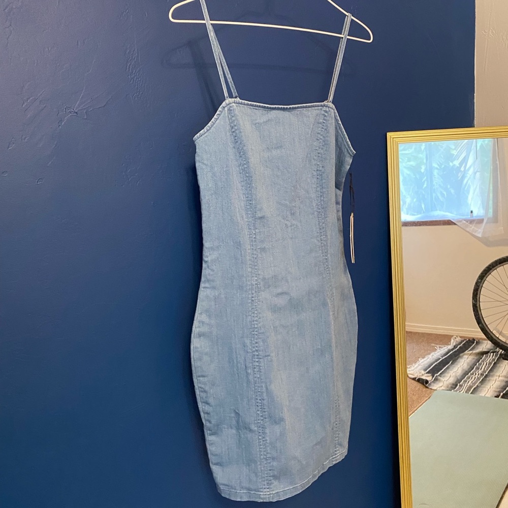 Denim mini dress